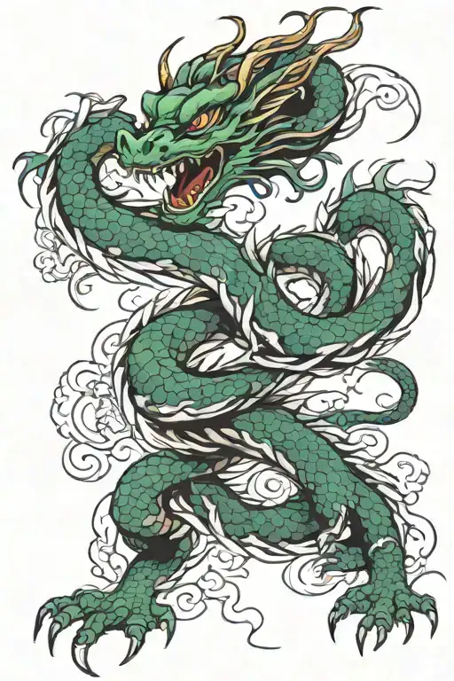 Asian Traditional Dragon Loose Wrap