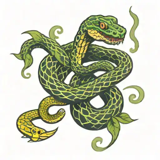 Snake And Dollar Bill