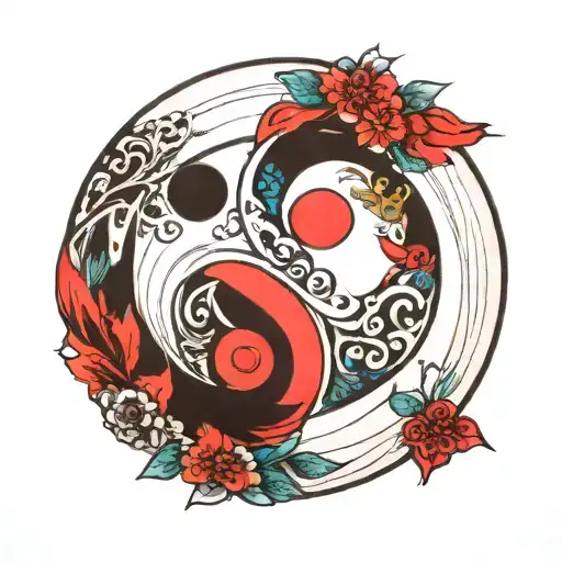 Ying Yang Peace Symbol Motivation