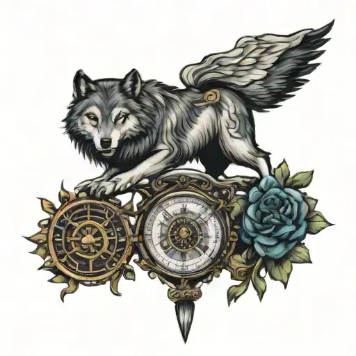 Wolf Libra Scale And Roman Numeral 3