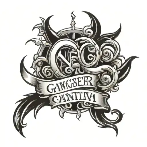 Tattoo On Arm Written In Gangster Font