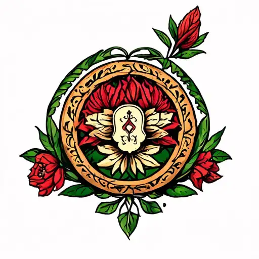 Sicilian Trinacria Symbol In Old School