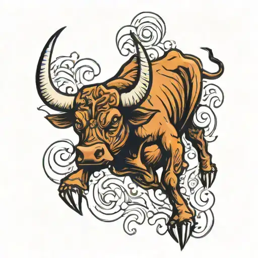 Bull Stepping On Someone