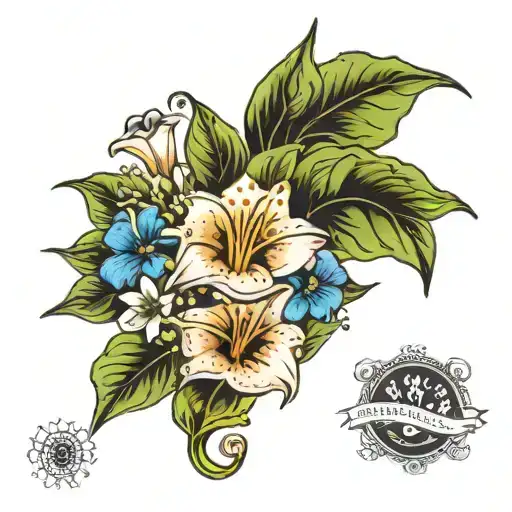 Morning Glory And Lily Of The Valley Bouquet