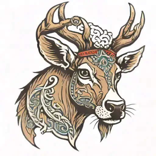 Buck With A Beer And White Powder On The Nose Ring