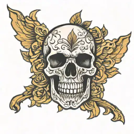 Skull And Quote Surrounded