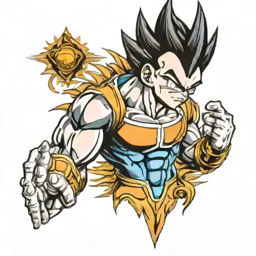 Vegeta Tattoo Design