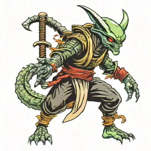 Alien With Samurai Costume