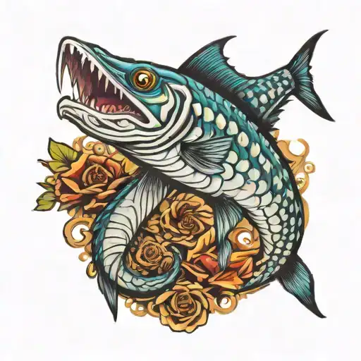 Barracuda Fish Zombie