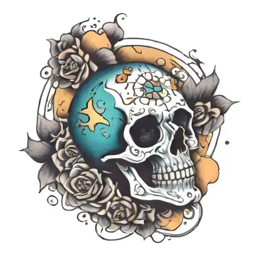 Skull And Galaxy