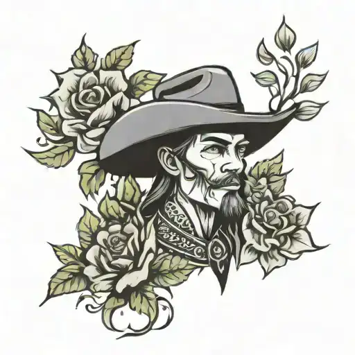 Rebel Cowboy With Coronation Flowers