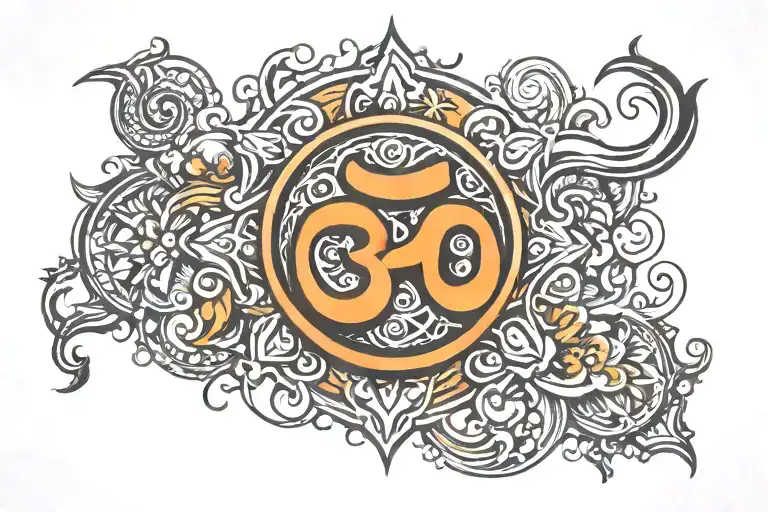 A Tattoo Of An Om Symbol