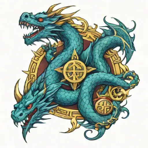 Libra Aquarius Dragon Intertwined