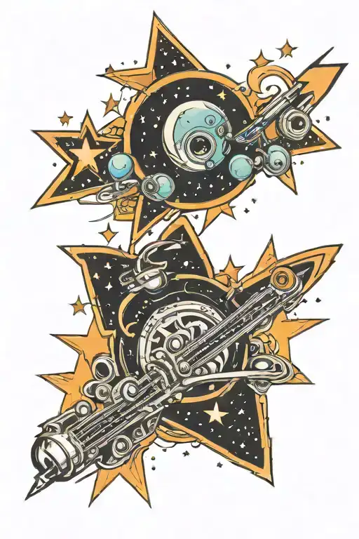 3 Stars Space Music Art