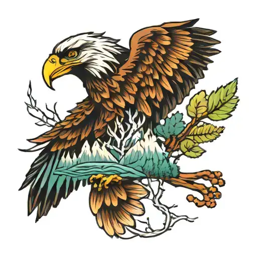 Eagle And Forest
