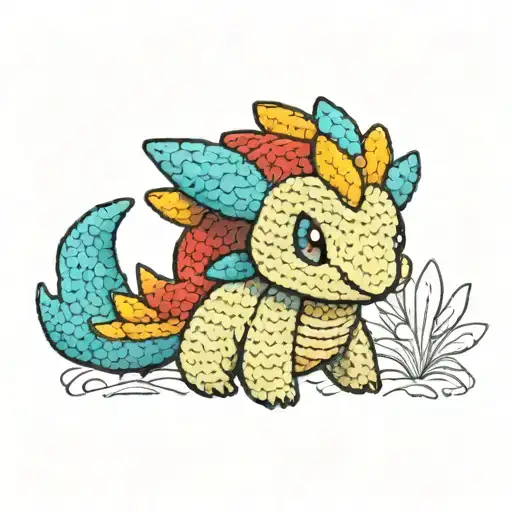 Three Dimensional Crochet Pokemon Cyndaquil