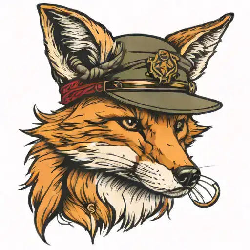 Fox With Beret Army