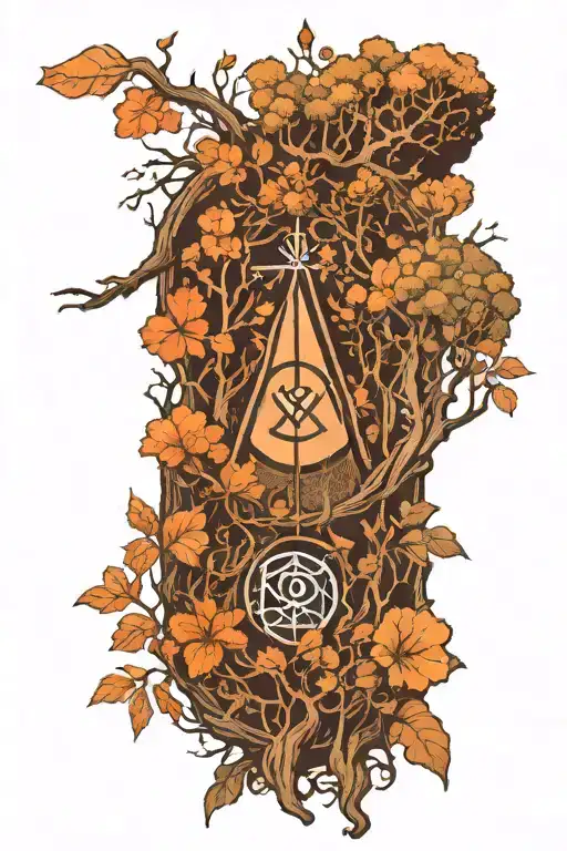 Atheist Symbol In A Forest Landscape