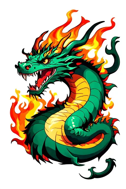 A Dragon Burning Itself