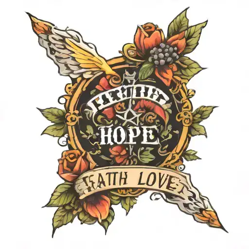 Faith Hope Love Lebensbaum