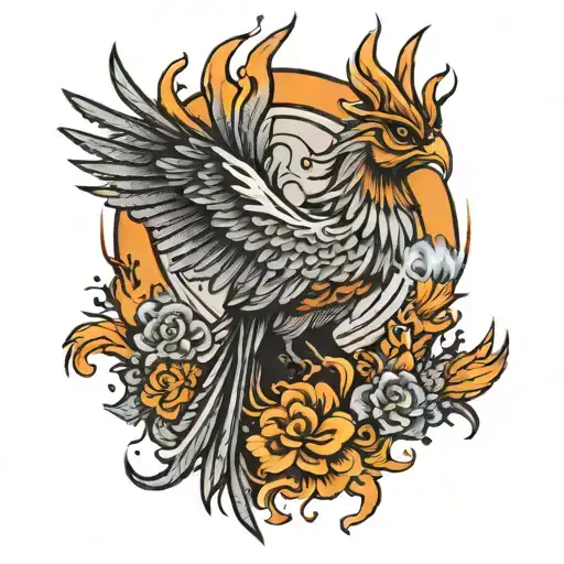 A Phoenix Rising From Ashes Symbolizing Overcoming Mental Illness And Becoming Stronger