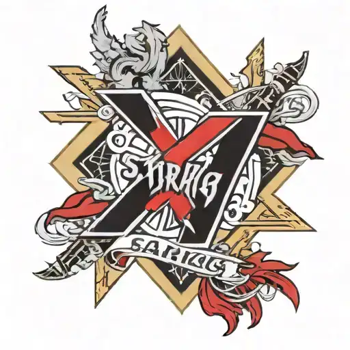 Stray Kids Logo With G-dragon Logo And English Flag