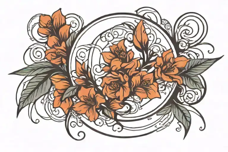 A Minimalist Circle And Line Tattoo Design