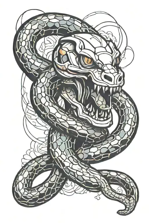 Cybernetic Snake Arm Wrapped