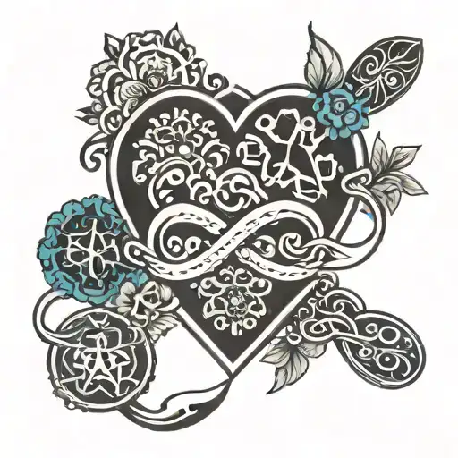 Infinity Symbol With Mom Dad Friends And Dog Paw Prints