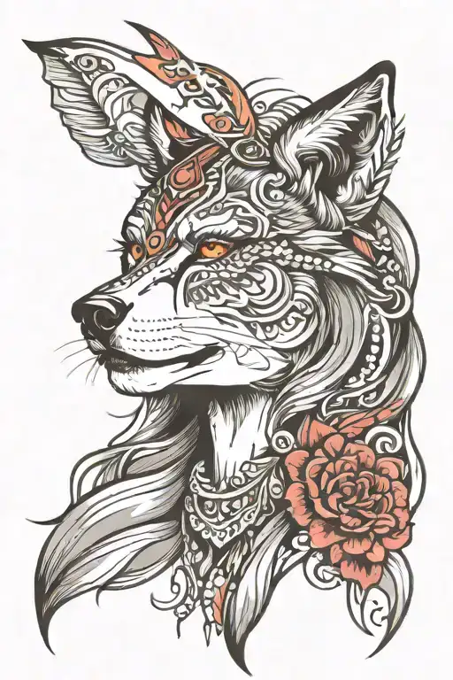 Wolf Woman Face