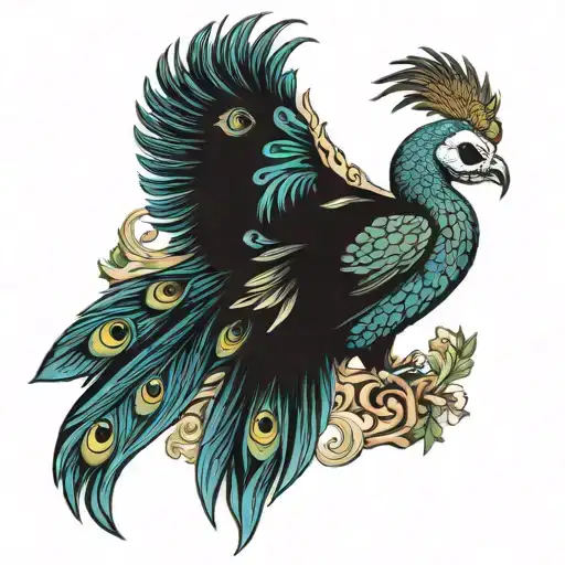 Skull Peacock Phoenix
