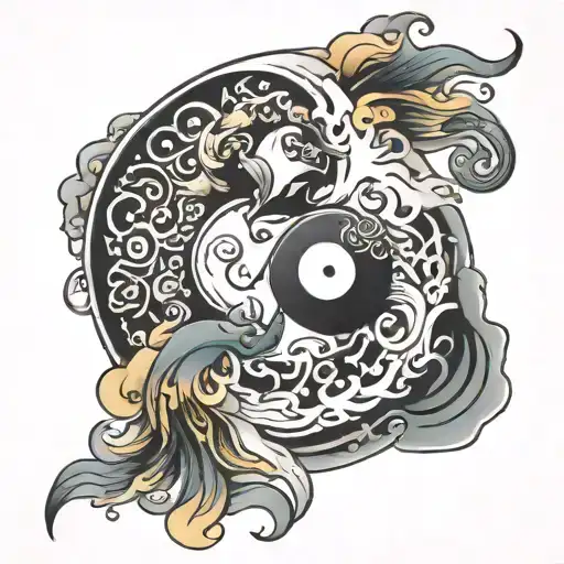 Double Face Ying Yang Symbol