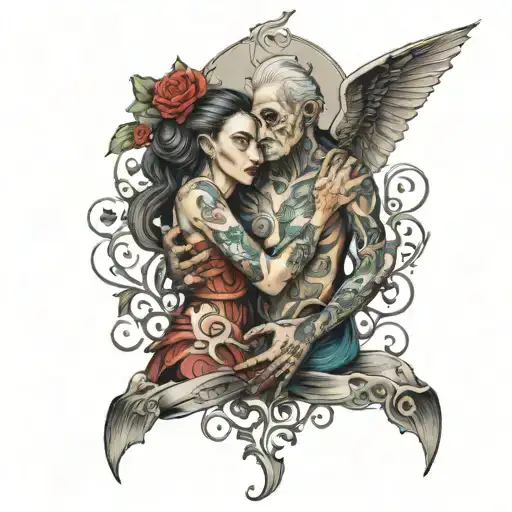 An Old Mother Who Wants To Hug Each Other But There Is An Obstacle Between Them