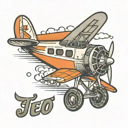 Vintage Airplane With Jj Name
