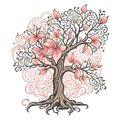 Tree Of Gondor With Pink Lilly's
