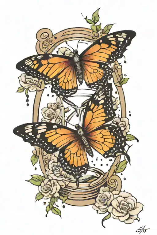 Butterfly Hourglass Eyes Flowers Color Tears Scars And Stars