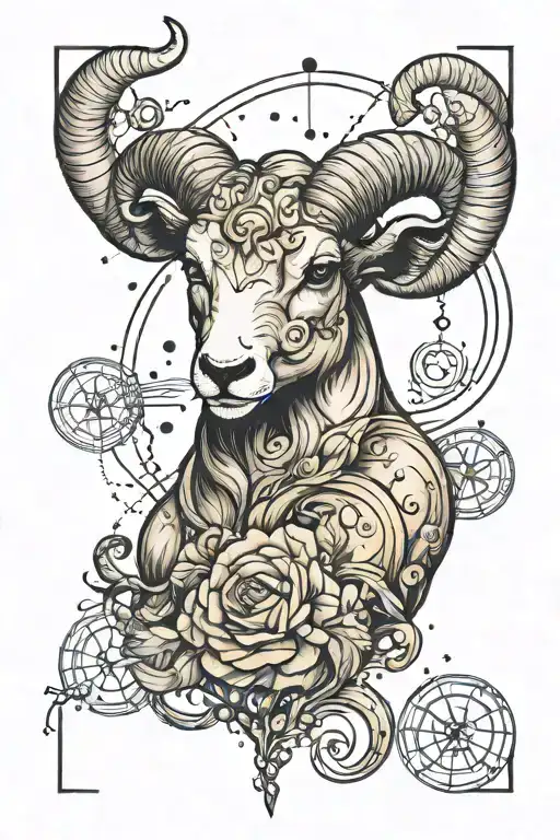 Aries Constellation Tattoo Design