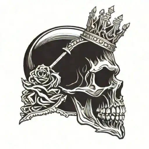 A Kull With An Crown With The Word Via On Its Forehead