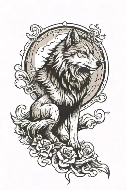 Wolf And Moon And Power