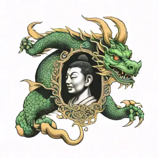 Budha And Dragon