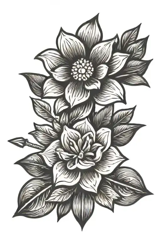 Flower With Arrow Stem