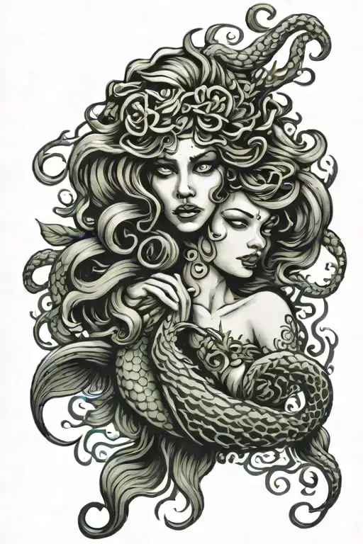 Medusa And Siren Mermaid