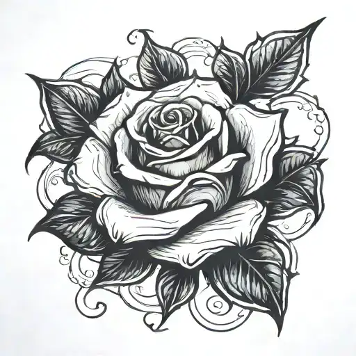 A Long Rose With An A Hidden In It