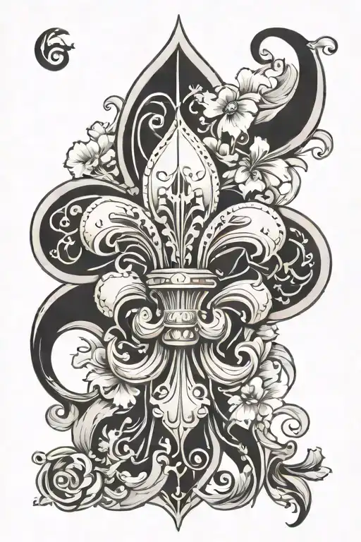 Give Me Picture Tattoo Like Fleur-de-lis Symbol