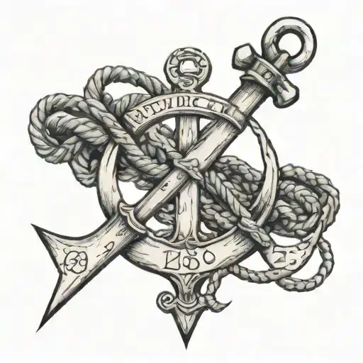 Anchor With A Rope Wrapped Around It And The Year 2016