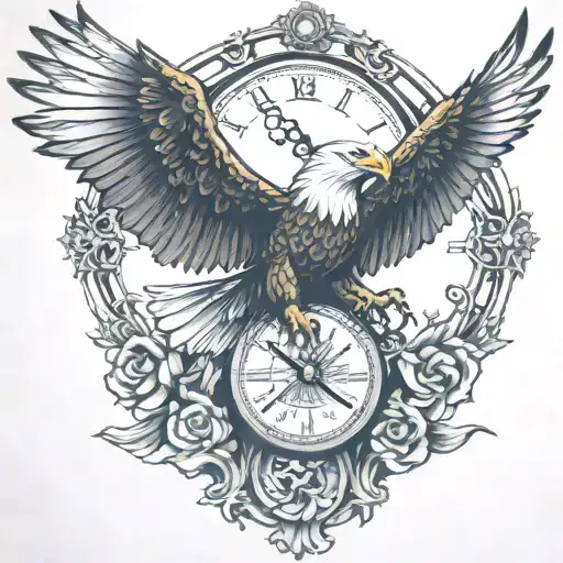 American Bald Eagle Pocket Watch