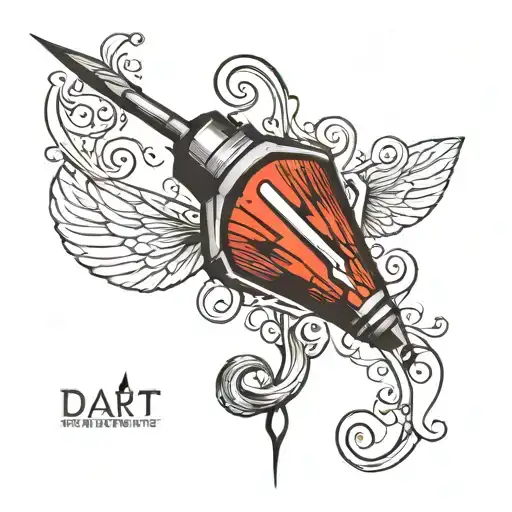 A Dart With The Stem As A Heartbeat Line