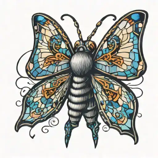 Moth With Stained Glass Wings