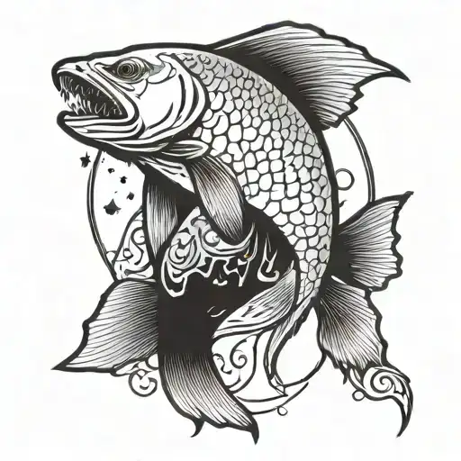 Lake Bear Woods Moon Fish