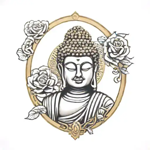 Buddha Traditional Peace Love And Compact Mirror Reflection